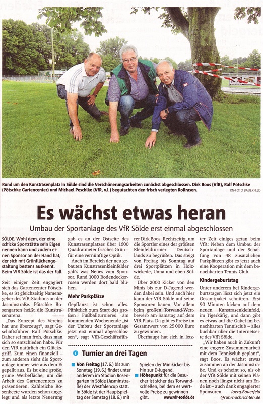 VfR Sölde - Abschluss des Umbaus der Sportanlage