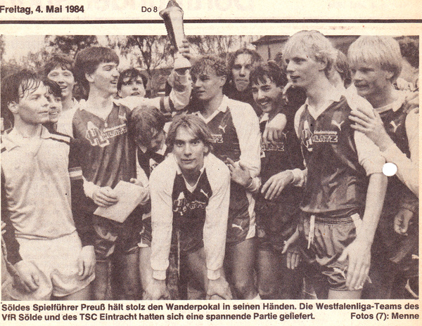 VfR Sölde A-Jugend RN-Fußballpokal 1984