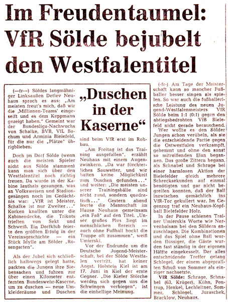 VfR Sölde A-Jugend Westfalenliga - VfR Sölde - VfB Bielefeld