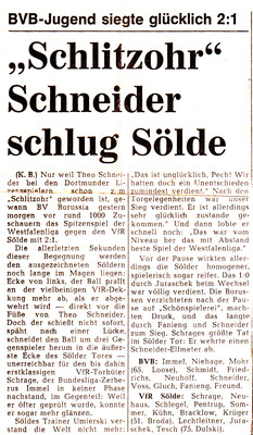 VfR Sölde A-Jugend Westfalenliga - Borussia Dortmund - VfR Sölde