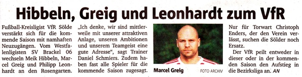 VfR Sölde 1. Mannschaft