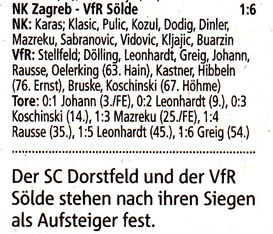 VfR Sölde 1. Mannschaft