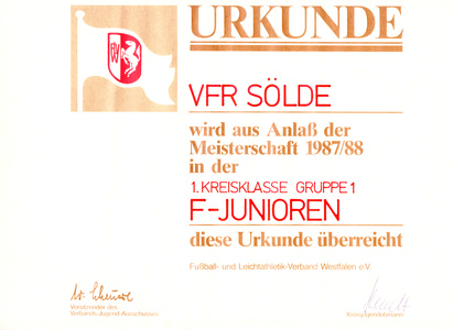 VfR Sölde F-Jugend 1.Kreisklasse Gruppe 1 Meister