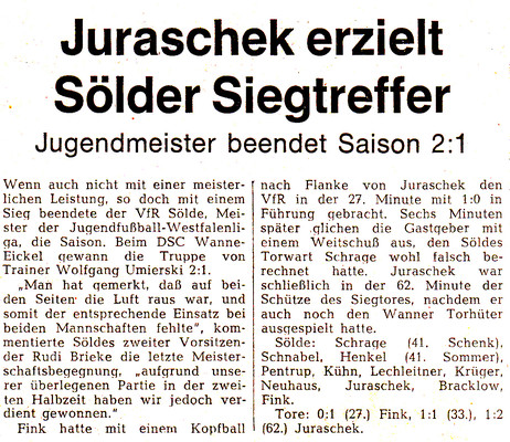 VfR Sölde A-Jugend Westfalenliga - DSC Wanne-Eickel - VfR Sölde