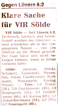 VfR Sölde 1.Mannschaft  Bezirksliga 3.Spieltag VfR Sölde - SuS Lünern