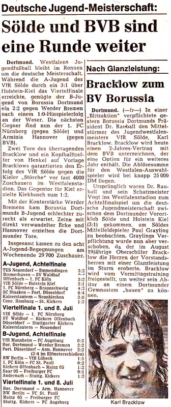VfR Sölde A-Jugend Deutsche Meisterschaft - VfR Sölde - Holstein Kiel