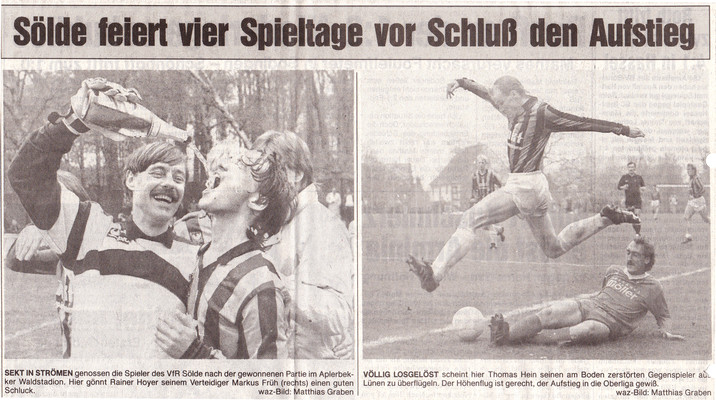 VfR Sölde 1. Mannschaft Aufstieg in die Oberliga