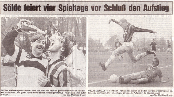 VfR Sölde 1. Mannschaft Aufstieg in die Oberliga