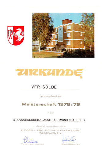 VfR Sölde A2-Jugend 2.Kreisklasse Meister