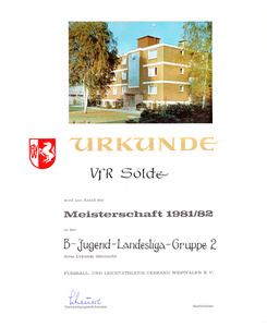 VfR Sölde B-Jugend Landesliga Meister
