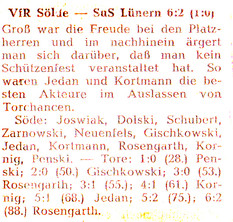 VfR Sölde 1.Mannschaft  Bezirksliga 3.Spieltag VfR Sölde - SuS Lünern