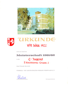 VfR Sölde C-Jugend 2.Kreisklasse Meister
