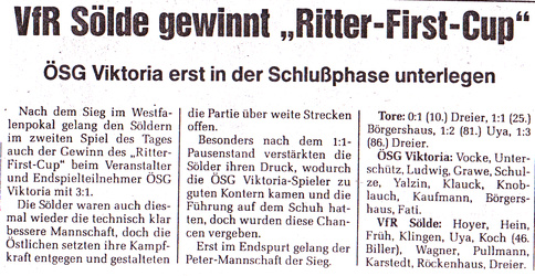 VfR Sölde 1. Mannschaft Ritter-First-Cup ÖSG Viktoria - VfR Sölde