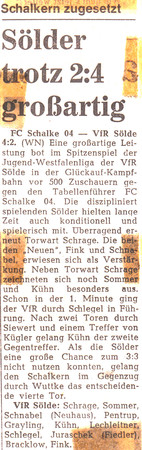 VfR Sölde A-Jugend Westfalenliga - FC Schalke 04 - VfR Sölde