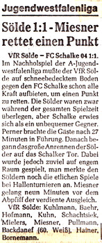 VfR Sölde A-Jugend Westfalenliga