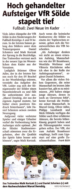 VfR Sölde 1. Mannschaft