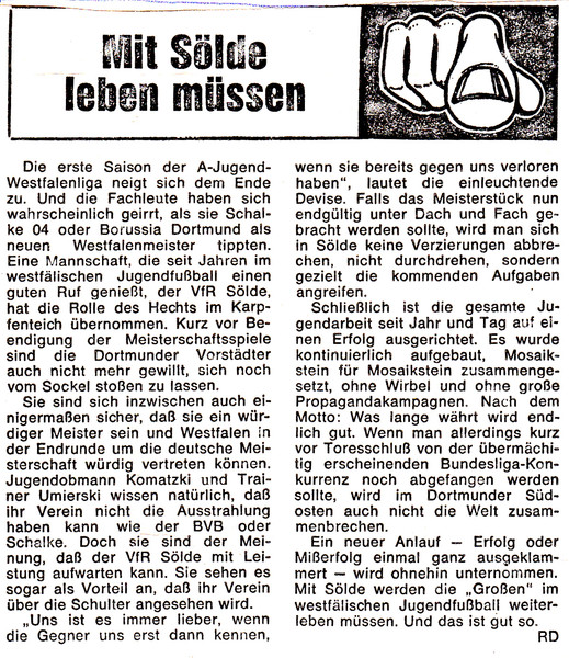 VfR Sölde A-Jugend Westfalenliga