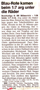 VfR Sölde 1.Mannschaft Bezirksliga BR Billmerich - VfR Sölde
