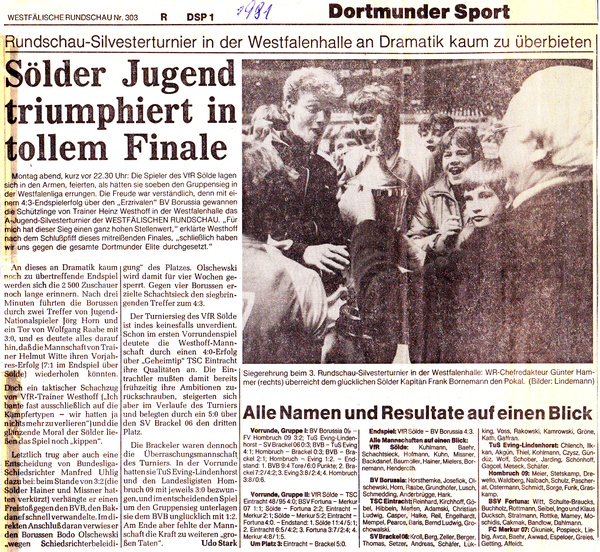 VfR Sölde A-Jugend Rundschau-Silvesterturnier
