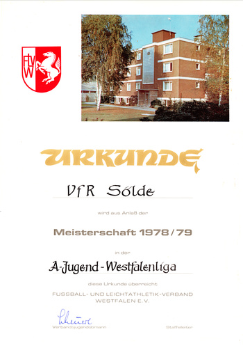 VfR Sölde A-Jugend Westfalenliga Meister