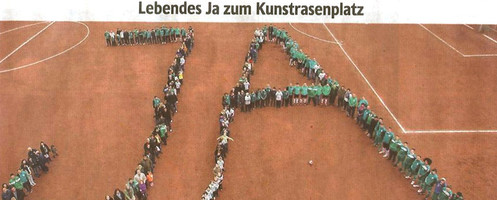 VfR Sölde - Auftakt zum Kunstrasenprojekt - Lebendes "JA"