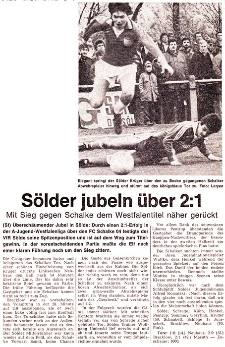 VfR Sölde A-Jugend Westfalenliga - VfR Sölde - FC Schalke 04