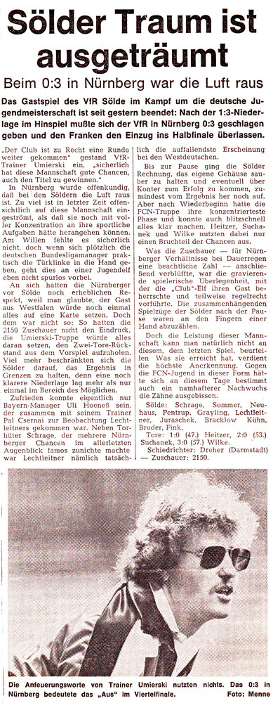 VfR Sölde A-Jugend Deutsche Meisterschaft - 1. FC Nürnberg - VfR Sölde