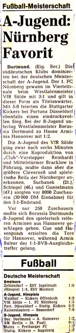 VfR Sölde A-Jugend Deutsche Meisterschaft - VfR Sölde - 1. FC Nürnberg