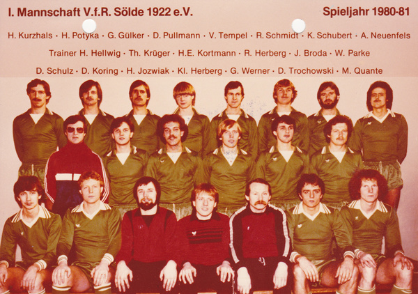 VfR Sölde 1. Mannschaft 1980/1981 Aufstieg in die Landesliga