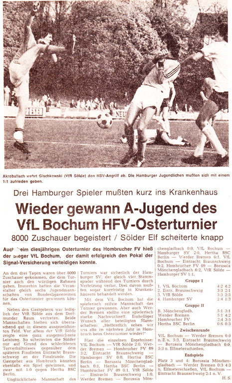 VfR Sölde A-Jugend - Osterturnier des Hombrucher FV 09 - Bericht